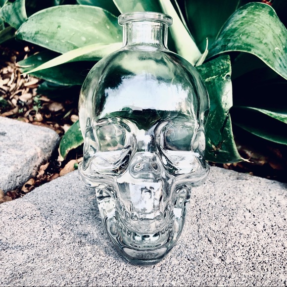 Small Crystal Head Skull Vodka Glass Bottle - Picture 4 of 4